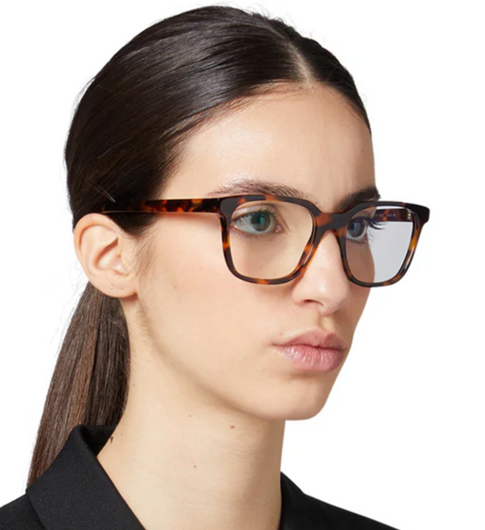 Off-White Style 38 Havana Blue Block Light 54mm New Eyeglasses