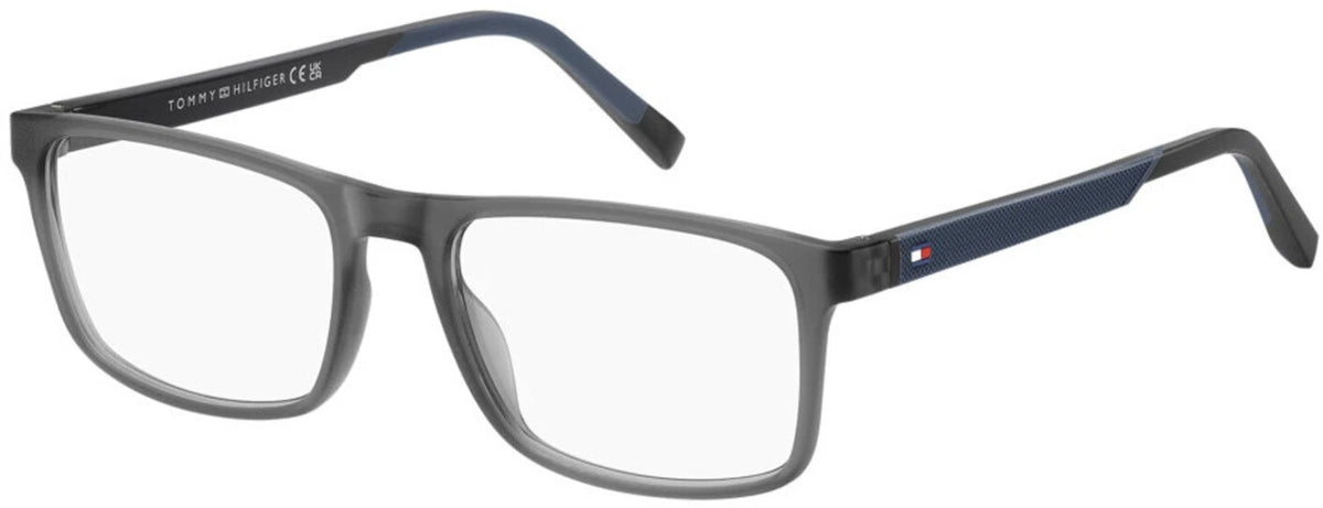 Tommy Hilfiger TH2148-09V-55 Grey Blue Rectangle Eyeglasses 55mm Eyeglasses