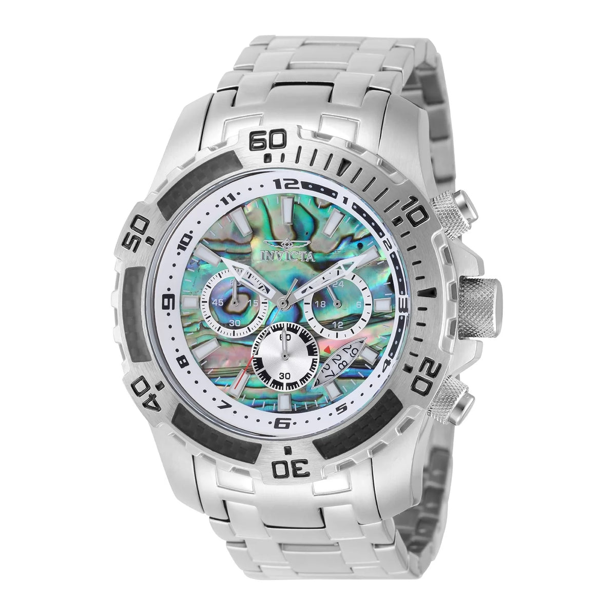 Invicta 49855 Quartz Watch Iridescent Dial Stainless Steel 51mm Men