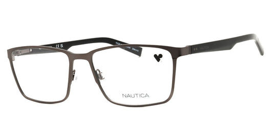 Nautica N7323-030 eyeglasses in matte gunmetal frame with clear lenses