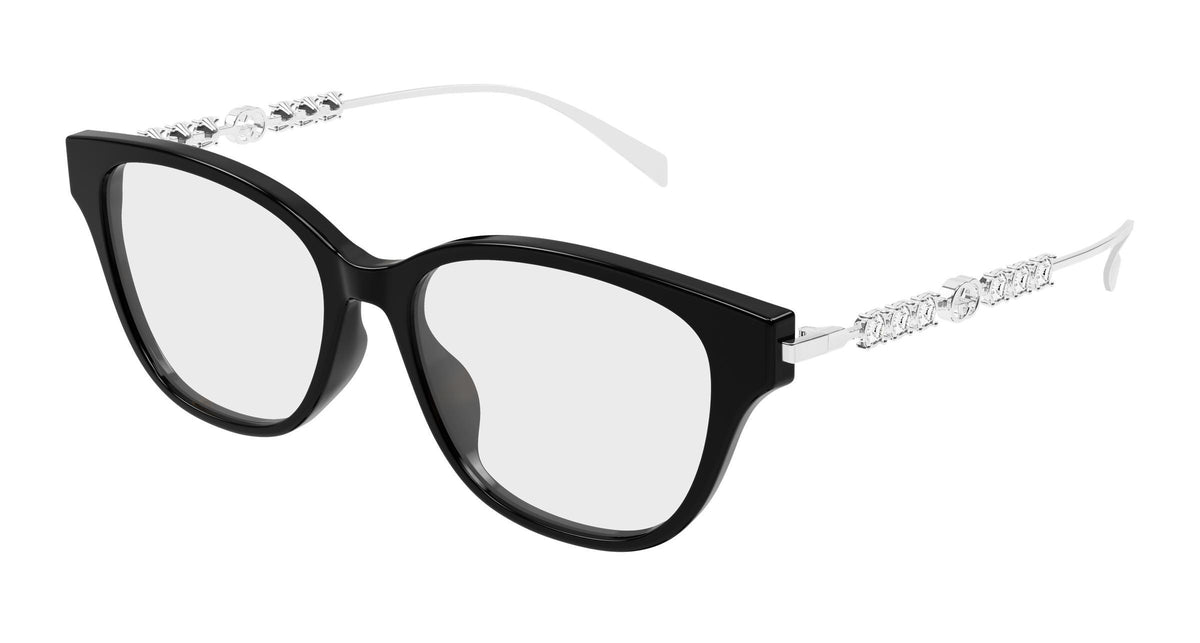 Gucci GG1972oA-002 eyeglasses in silver frame with clear lenses