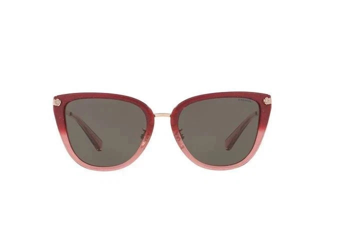 Coach 0HC8276-55513-56 Burgundy Glitter Geometric SUNGLASSES 0mm Sunglasses