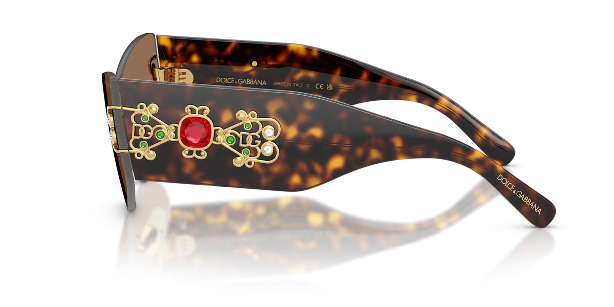 Dolce & Gabbana 0DG4526B-502/73 Havana Shield Sunglasses 42mm