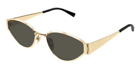 Gucci GG1853S-001 Gold Geometric Sunglasses 55mm Sunglasses