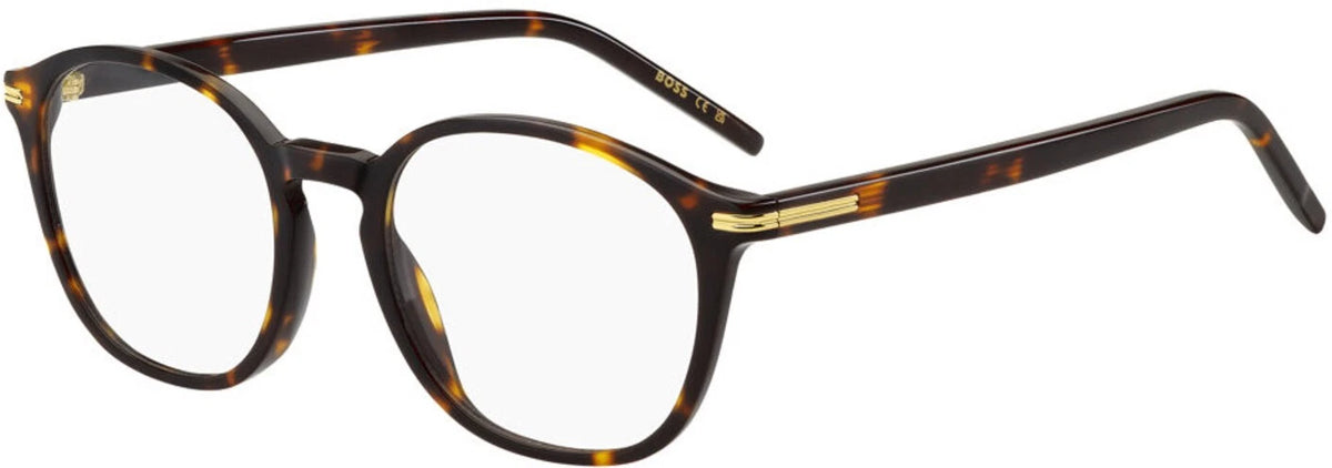 Hugo Boss BOSS1659-WR9-50 Brown Havana Rectangle Eyeglasses 50mm Eyeglasses
