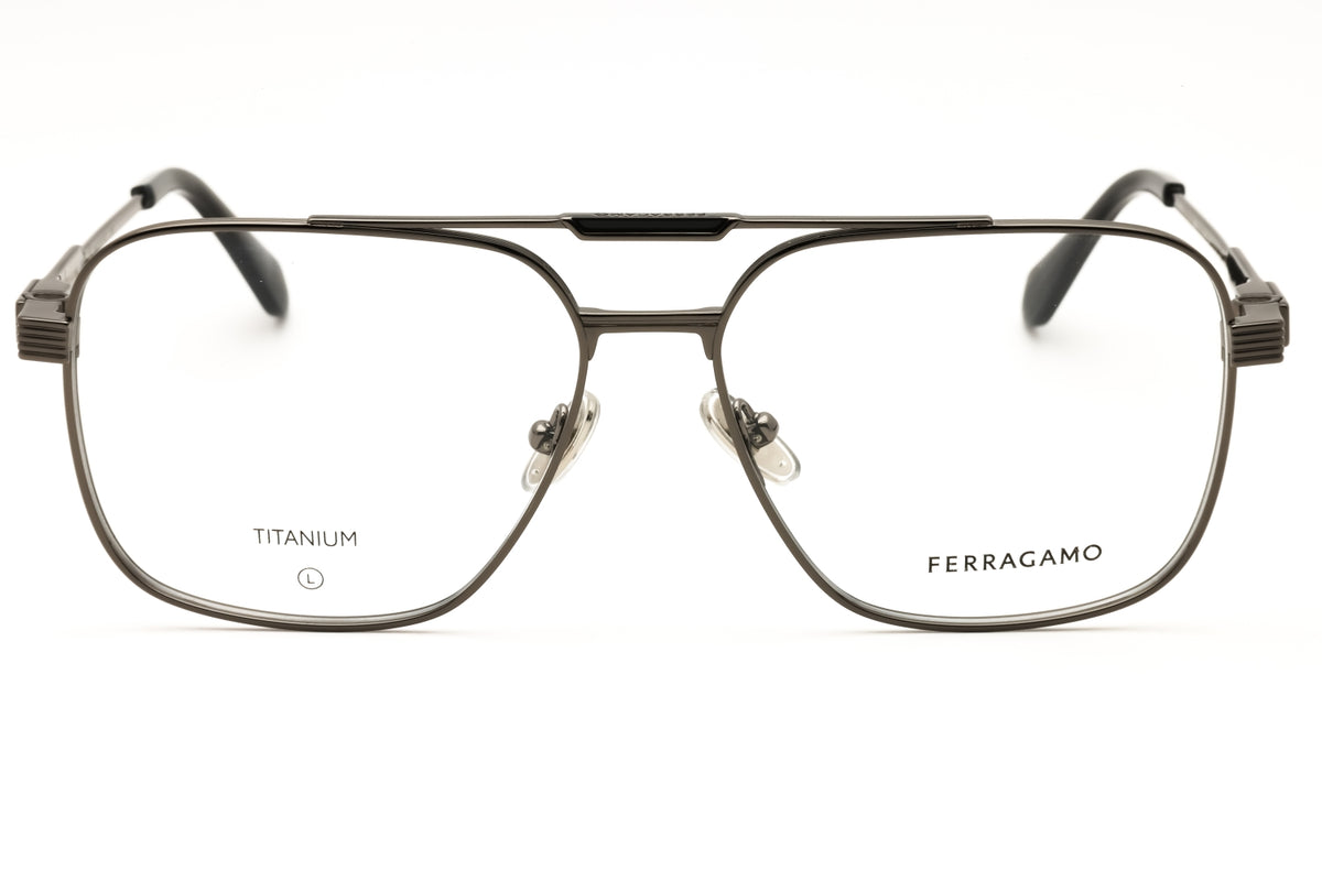 Salvatore Ferragamo SF2591-027 DARK RUTHENIUM Rectangular Eyeglasses 57mm Eyeglasses