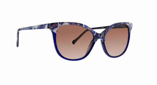 Vera Bradley Sharon H. Java Navy Camo 5517 55mm New Sunglasses