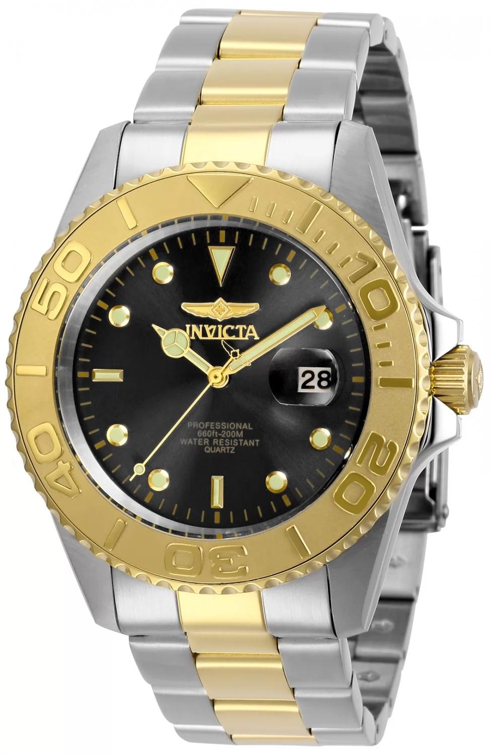 Invicta 29948 watch with black dial and stainless steel band