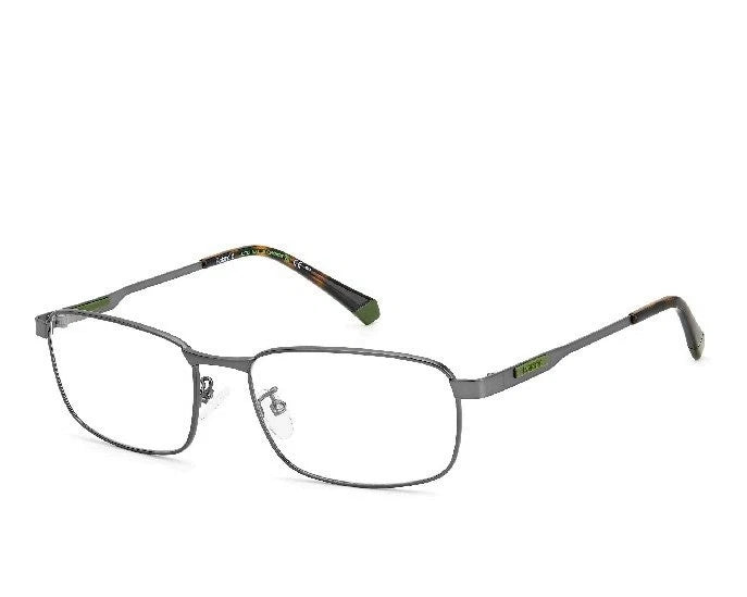 Polaroid PLDD480/G-R80-57 Matte Dark Ruthenium Rectangle Eyeglasses 57mm Eyeglasses