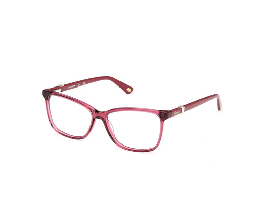 Skechers SE50180-072-53 eyeglasses in shiny pink frame with clear lenses