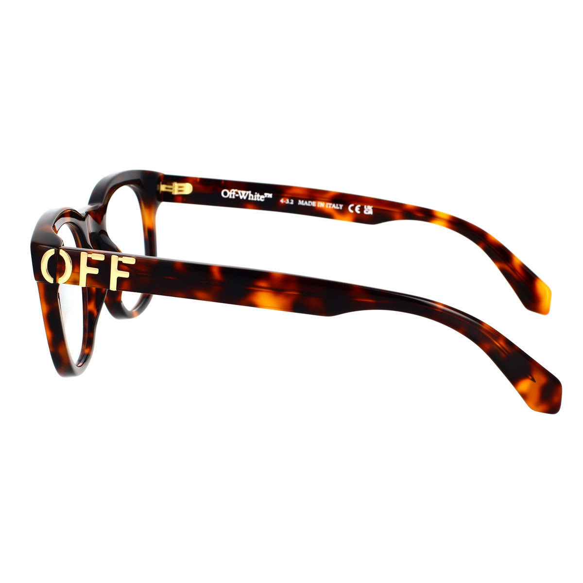 Off White Style-71 OERJ071S24PLA0016000 Havana Round Eyeglasses 50mm