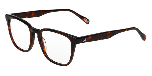 Benetton BEO1096-109 eyeglasses in gloss dark tortoise frame with clear lenses