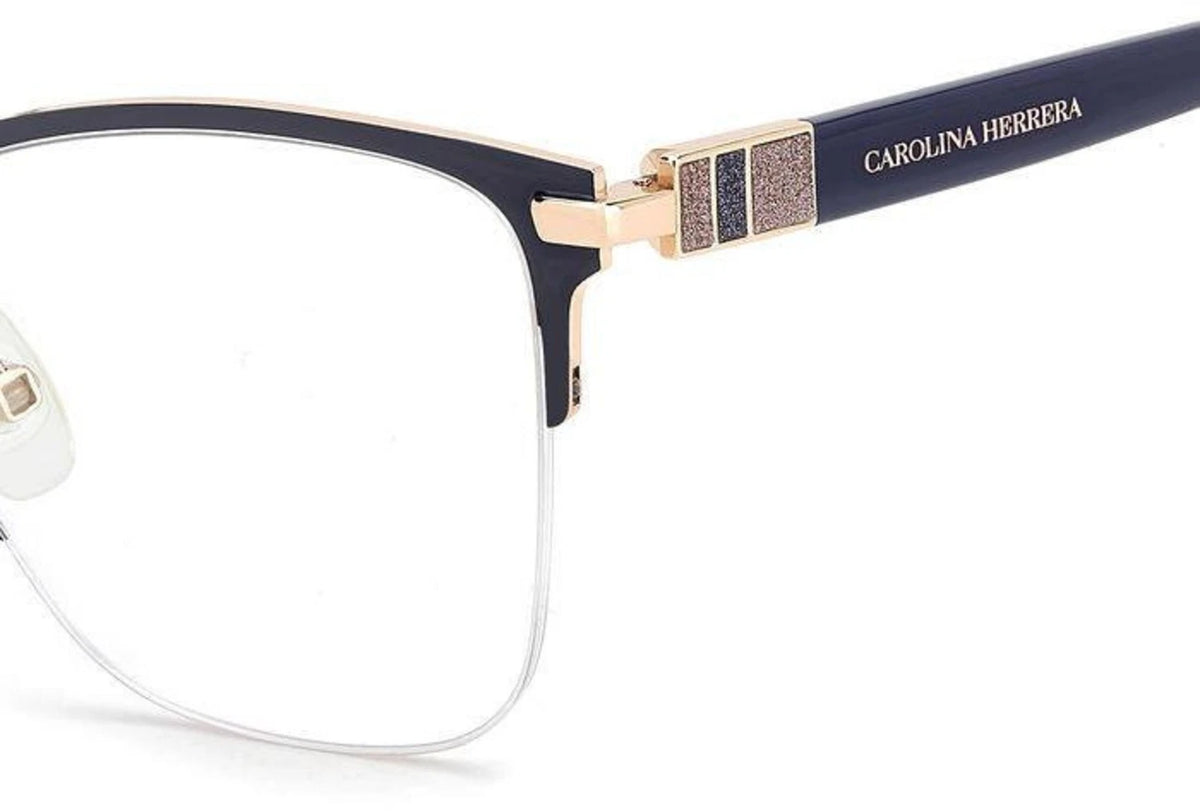 Carolina Herrera HER0193-LKS-56 Gold Blue Rectangle Eyeglasses 56mm Eyeglasses