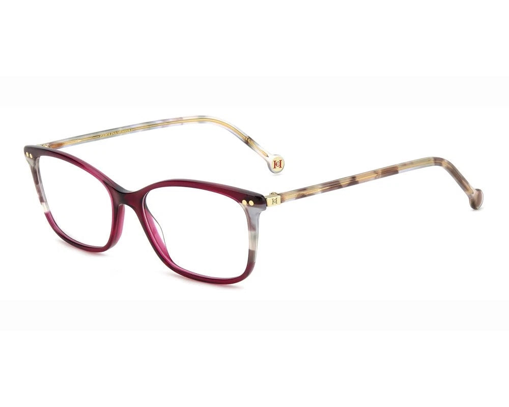 Carolina Herrera HER-0246 YDC Red Rectangle Eyeglasses 53mm Eyeglasses