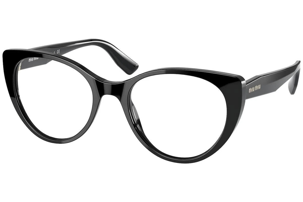 Miu Miu 0MU06TV-1AB101-50 Black Round EYEGLASSES 50mm Eyeglasses