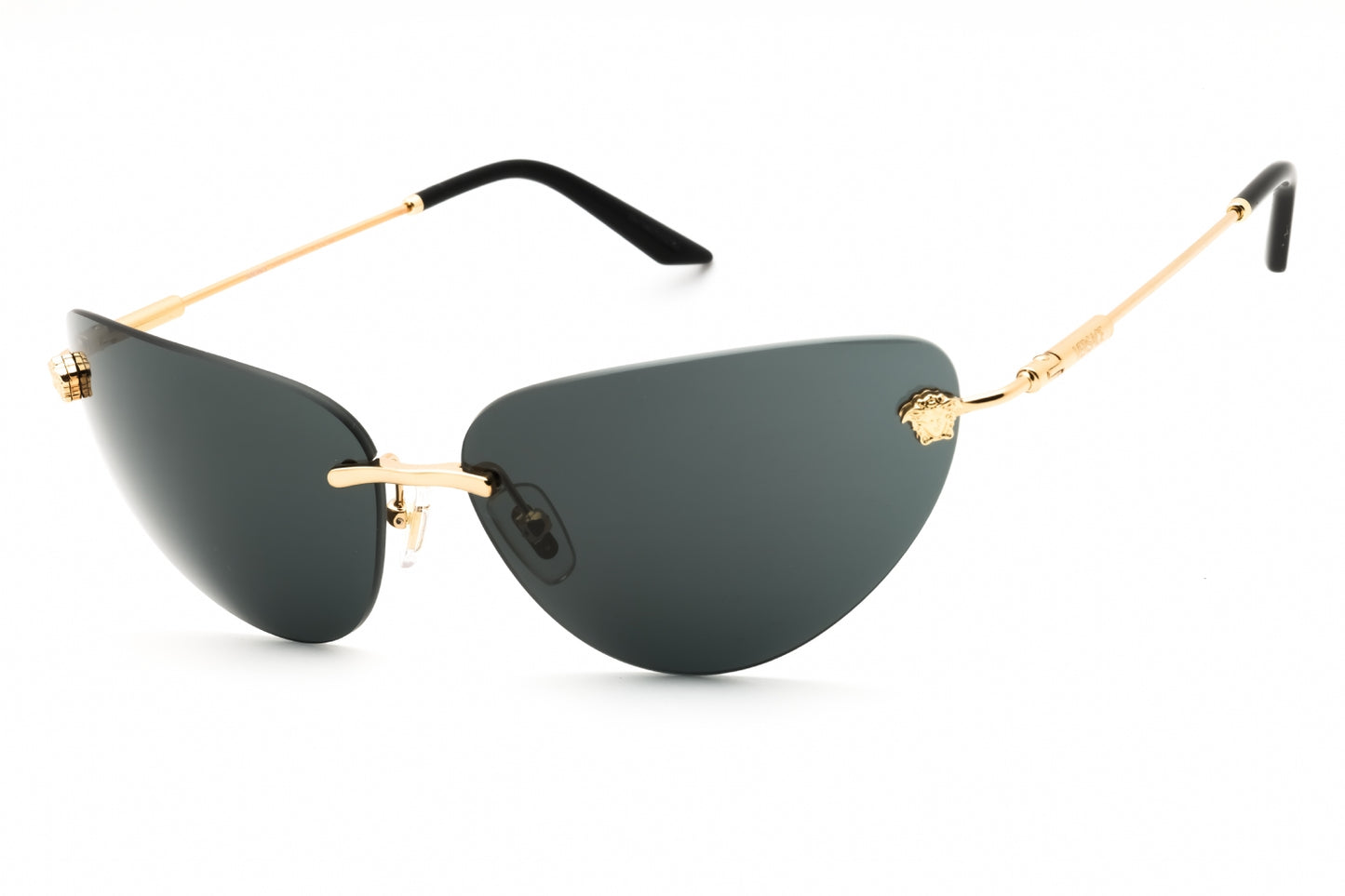 Versace 0VE2281- Gold/Dark Grey 64mm New Sunglasses
