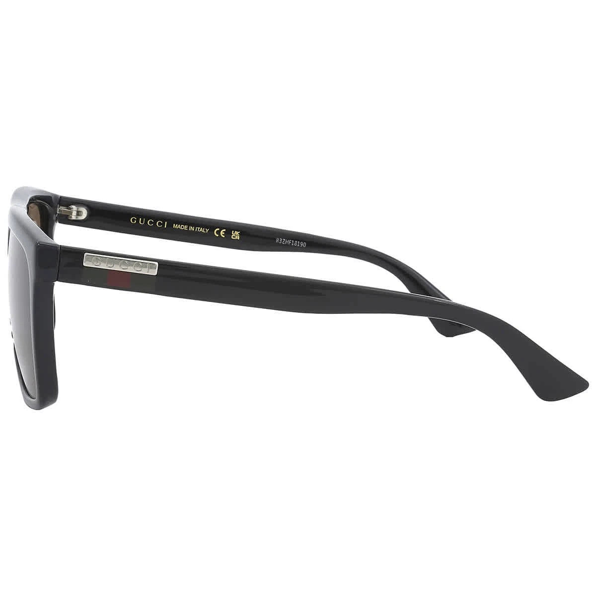 Gucci GG0748S-002 Black Rectangular Sunglasses 59mm Sunglasses