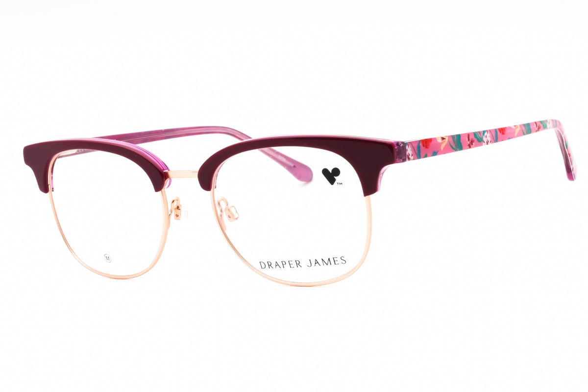 Draper James DJ5055-604 MERLOT Rectangular Eyeglasses 51mm Eyeglasses