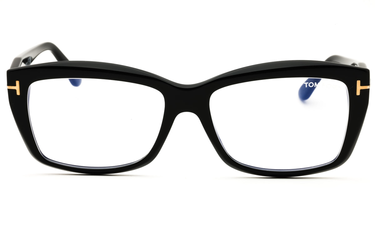 Tom Ford FT6065-B-001 shiny black Rectangular Eyeglasses 55mm Eyeglasses