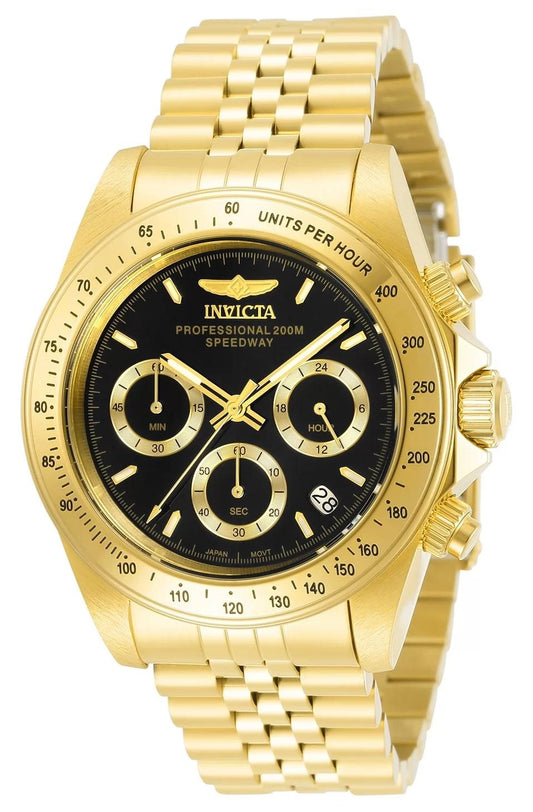 Invicta 31001 watch with black dial and stainless steel band