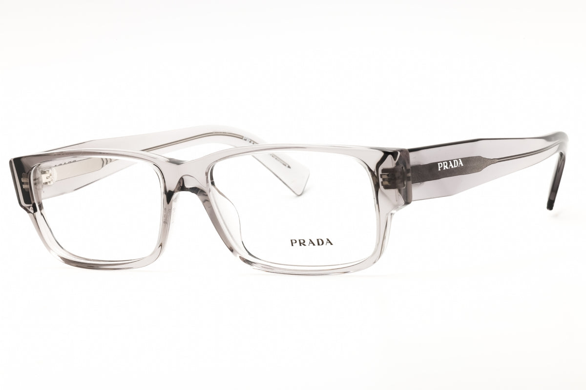 Prada 0PR B09V-16Z1O1 Transparent Grey Rectangular Eyeglasses 57mm