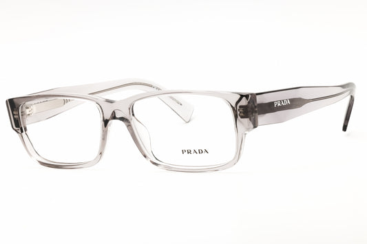 Prada 0PR B09V-16Z1O1 Transparent Grey Rectangular Eyeglasses 57mm