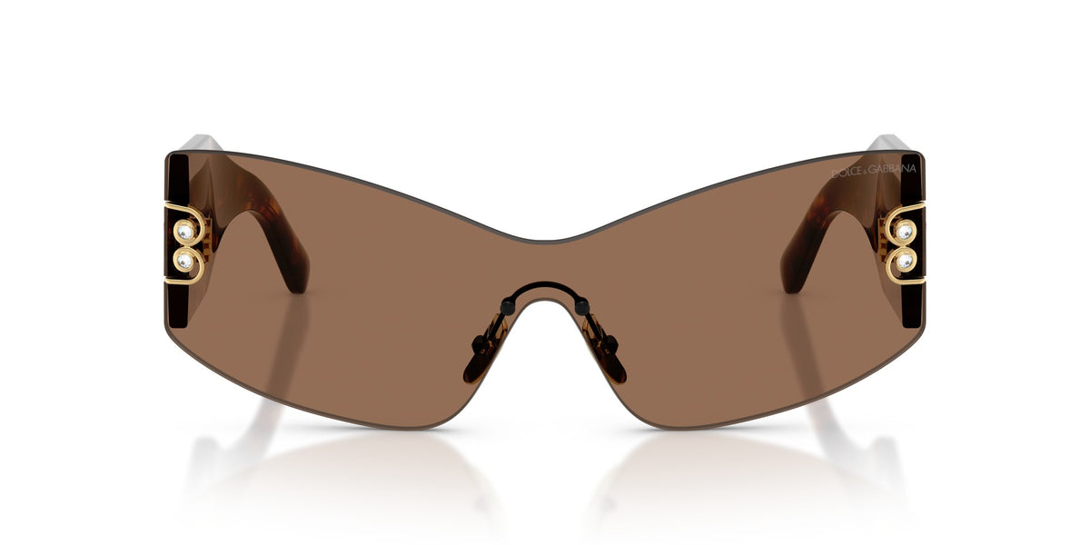 Dolce & Gabbana 0DG4526B-502/73 Havana Shield Sunglasses 42mm