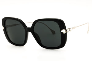 Swarovski SK6011-103887 Black Rectangular Sunglasses 55mm