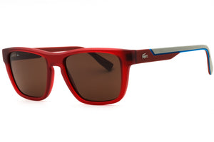 Lacoste L6058S-615 Red Rectangle Sunglasses 54mm