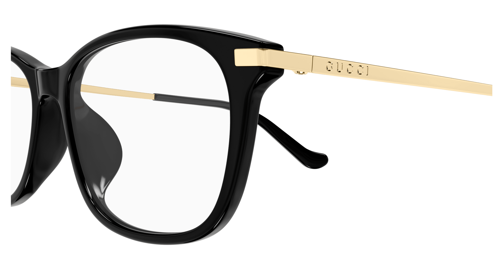 Gucci GG1902oA-001 eyeglasses in gold frame with clear lenses