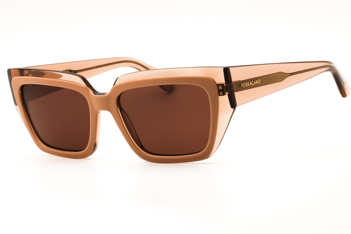 Salvatore Ferragamo SF2002S-265 TRANSPARENT NUDE Rectangular Sunglasses 55mm Sunglasses