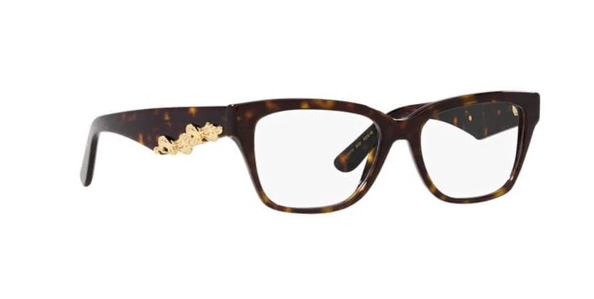 Dolce Gabbana 0DG3370-502-52 Tortoise Rectangle EYEGLASSES 52mm Eyeglasses