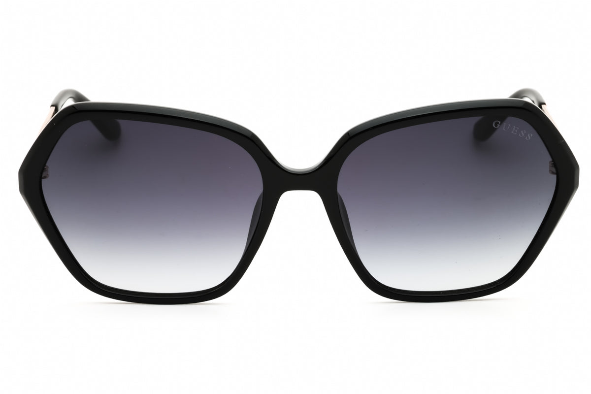 Guess GU00134-01B Shiny Black Oversized Sunglasses 55mm Sunglasses