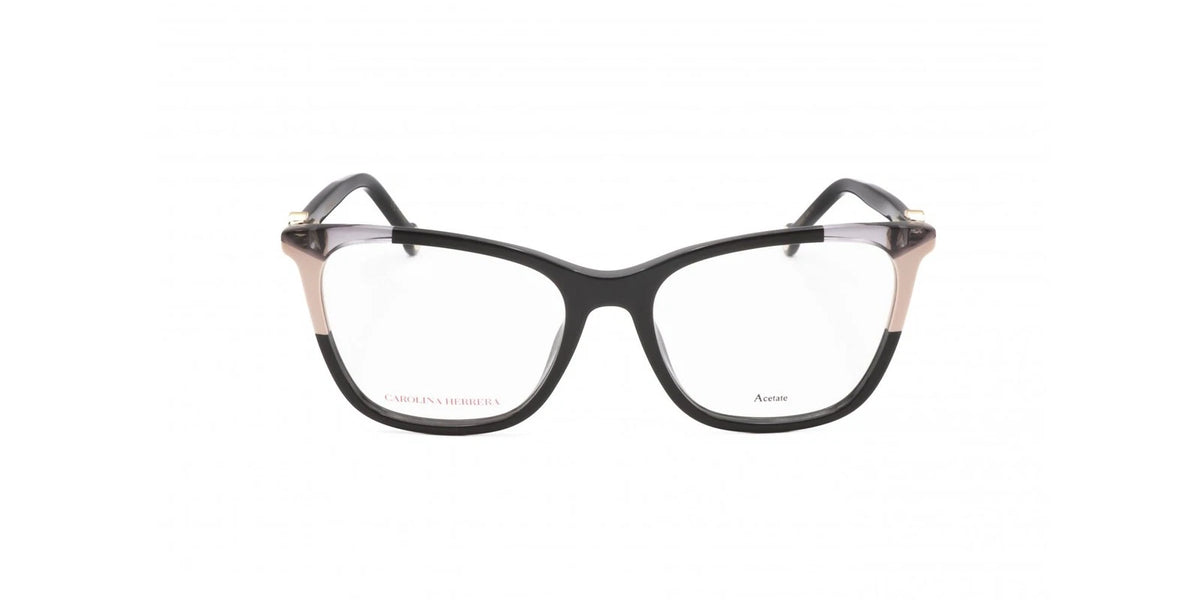Carolina Herrera CH-0057-KDX-53 eyeglasses in black frame with clear lenses