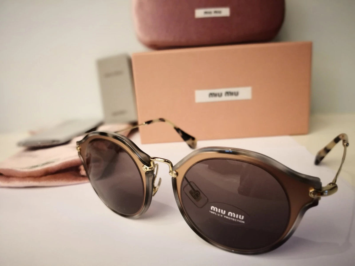 Miu Miu 0MU51SS-VA86X1-49 Matte Pink Full Rim SUNGLASSES 0mm Sunglasses