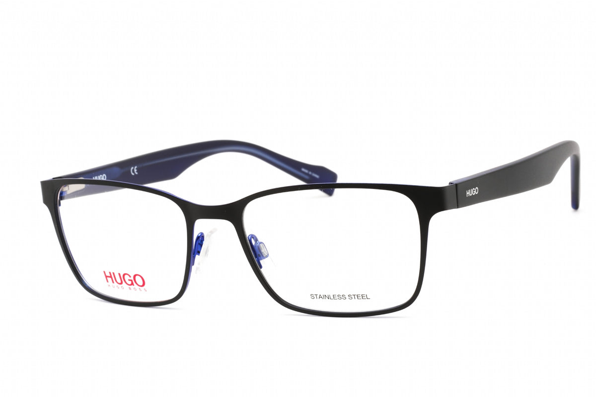 HUGO HG 0183-00VK 00 Black Blue Rectangular Eyeglasses 53mm