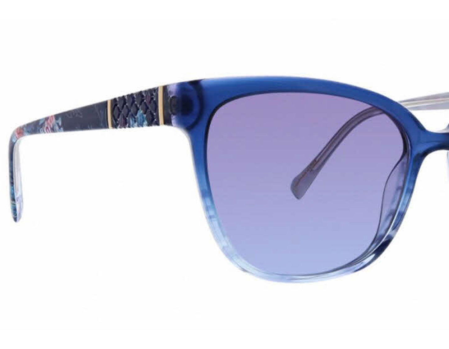 Vera Bradley Andrea P Black Bandana Medallion 5617 56mm New Sunglasses