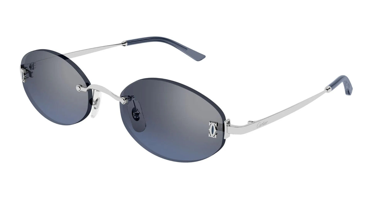Cartier CT0592S-005 Silver Round Sunglasses 55mm Sunglasses