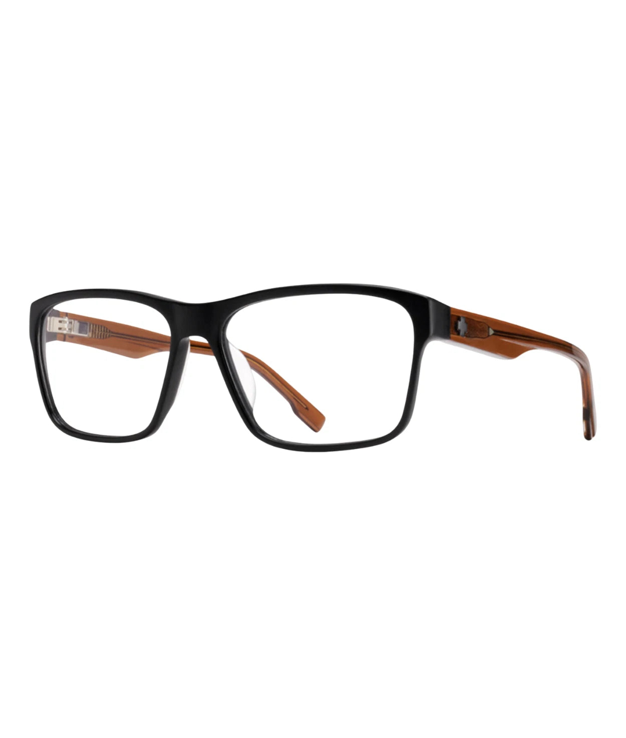 Spy SPY5700000000059 eyeglasses in matte black trans sepia frame with clear lenses