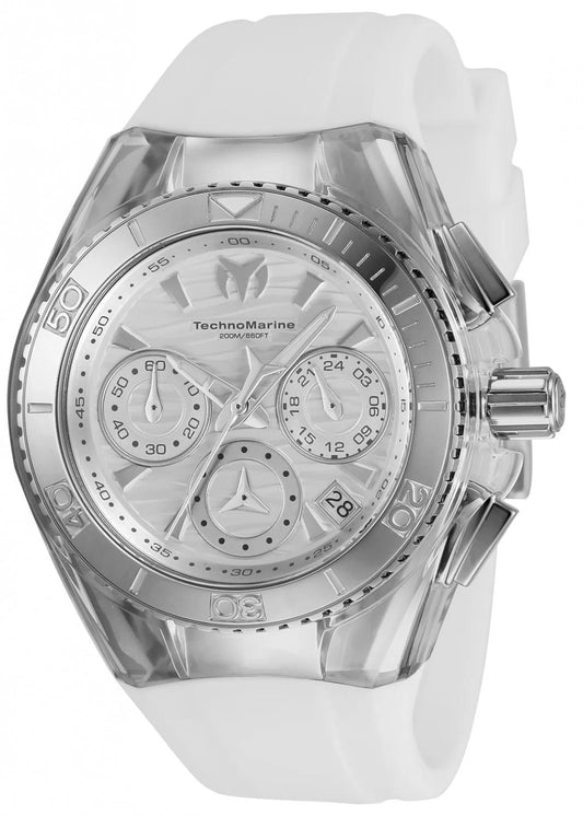 TechnoMarine TM-120033 TM-120033 Watch - Silver Dial Leather Band