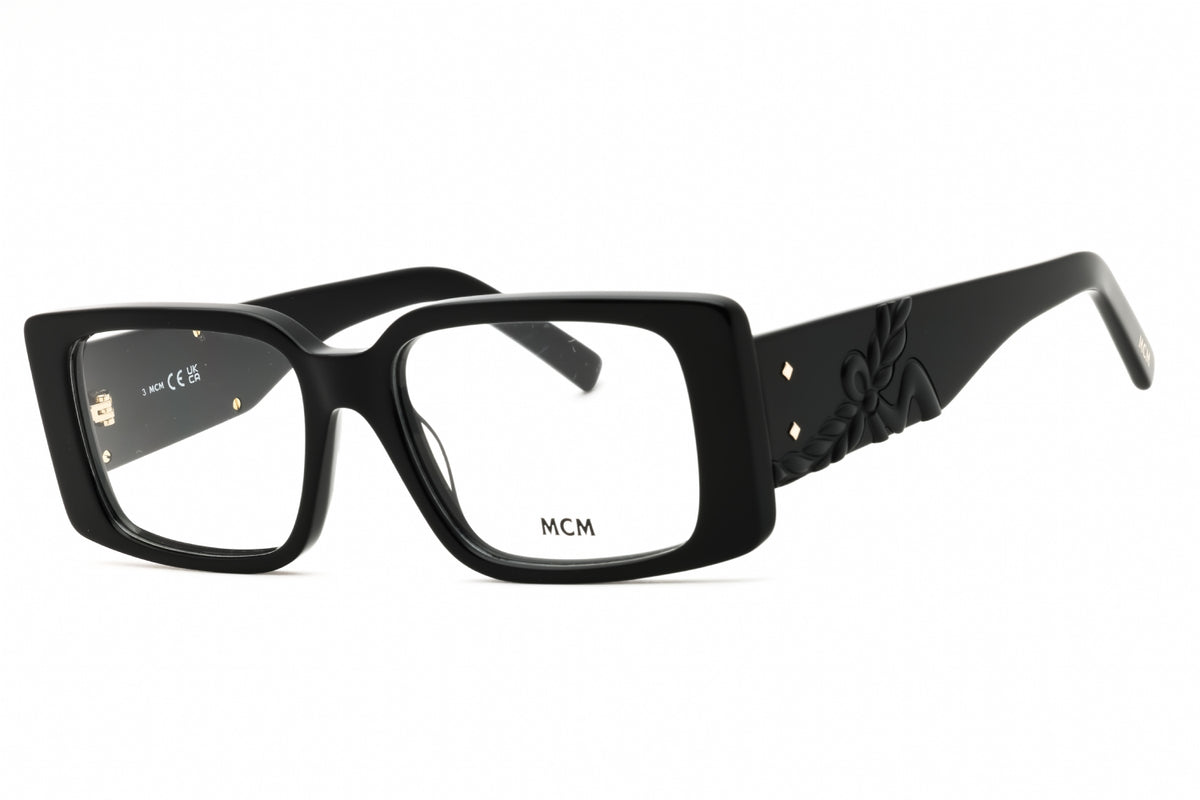MCM MW5003-001 eyeglasses in shiny black frame with clear lenses