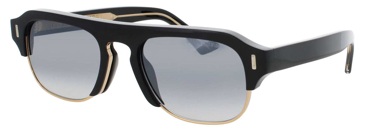 Cutler And Gross CGSN-1353-56-01 BLACK TAXI  Unisex Sunglasses 56mm Sunglasses