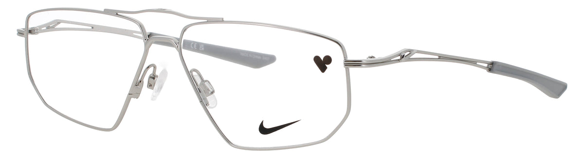 Nike 8215-045-56 SATIN SILVER  Men's Eyeglasses 56mm Eyeglasses