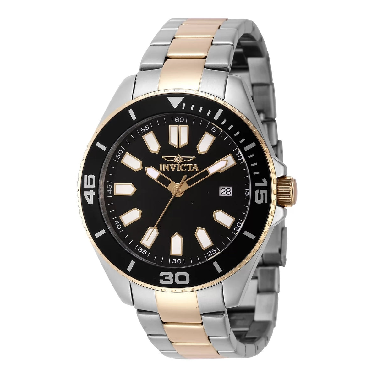 Invicta 46319 Quartz Watch Black Dial Stainless Steel 43mm Men