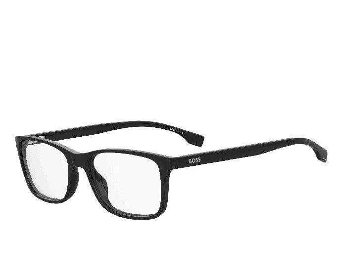 Hugo Boss BOSS1570-807-54 Black Rectangle Eyeglasses 54mm Eyeglasses