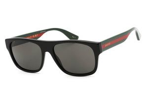 Gucci GG0341S-002 Black Polarized Rectangular Sunglasses 56mm