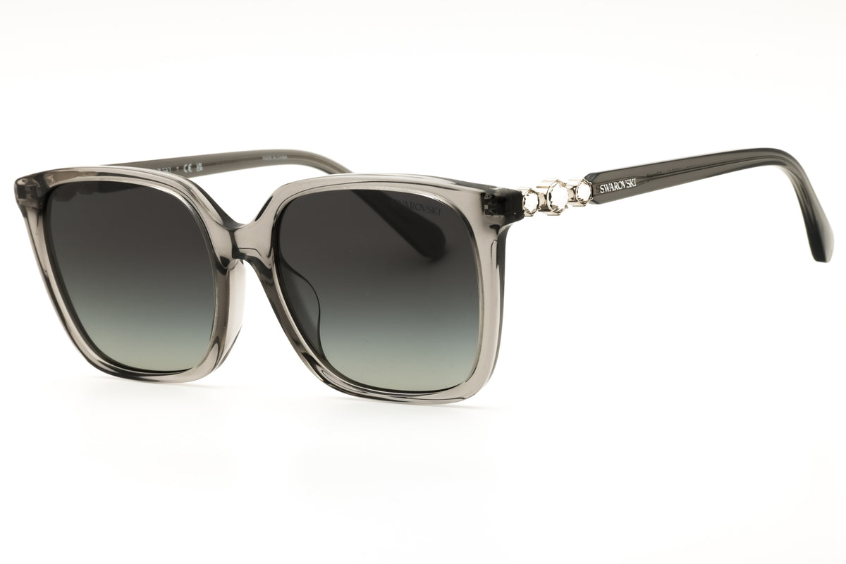 Swarovski SK6053D-106211 Transparent Grey Rectangular Sunglasses 55mm Sunglasses