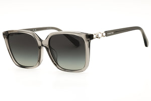 Swarovski SK6053D-106211 Transparent Grey Rectangular Sunglasses 55mm