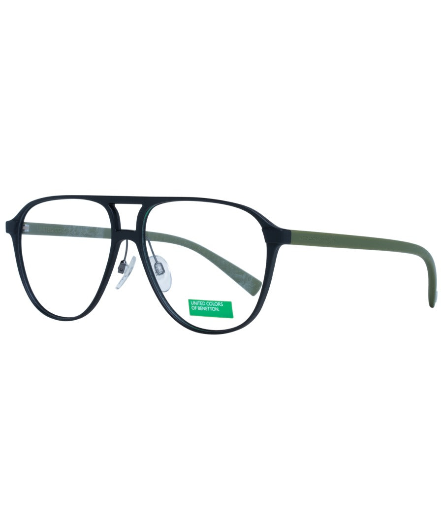 Benetton BEO1008-001 eyeglasses in black frame with clear lenses