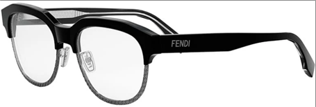 Fendi FE50068U-001-52 mm New Eyeglasses